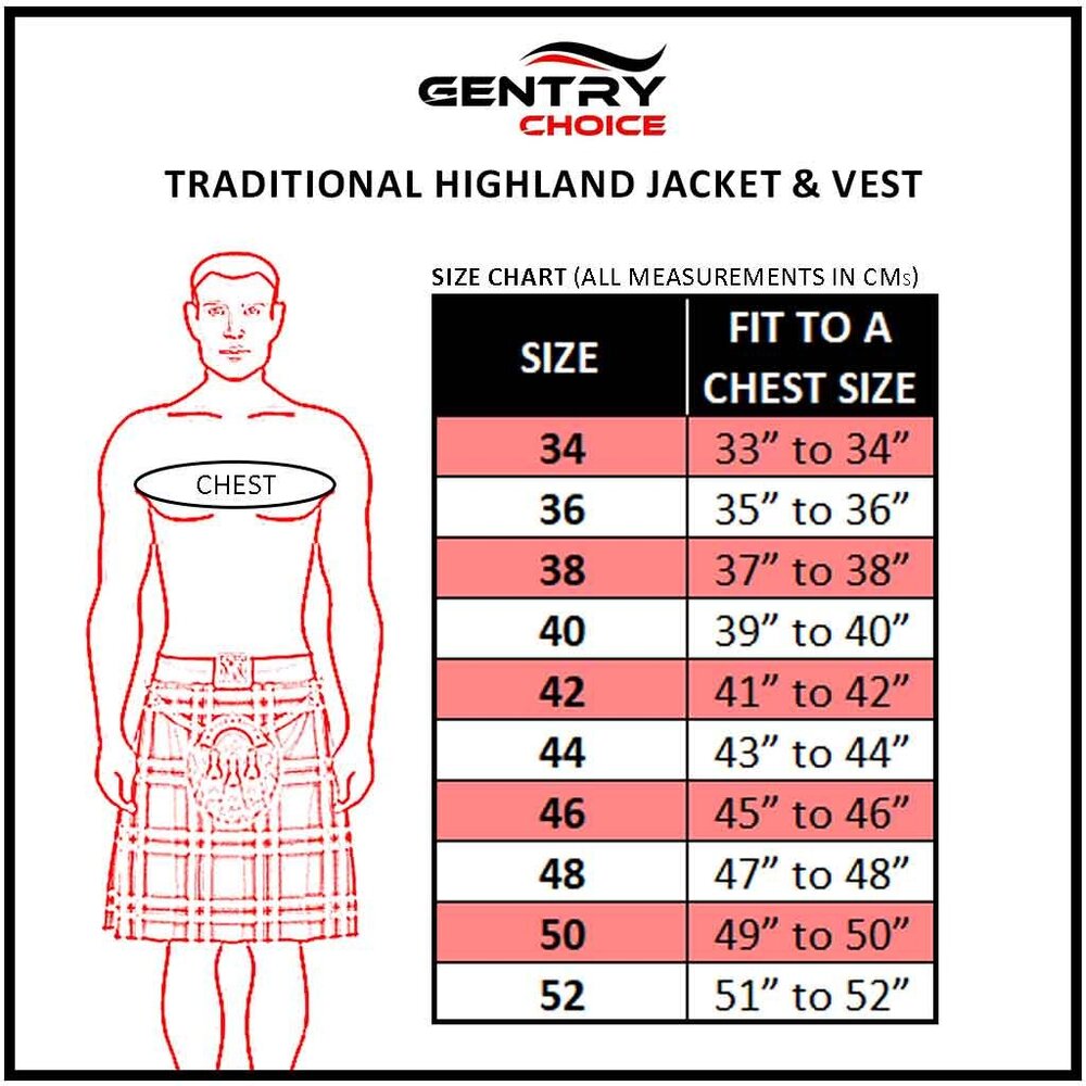 Black Argyle Jacket & Vest Scottish Kilt Outfit Formal Highland Wear - Picture 5 of 11